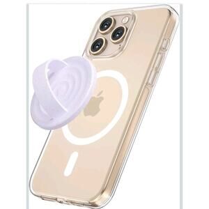 Magnetic Phone Grip Holder Compatible with MagSafe, Ultra Thin Silicone...